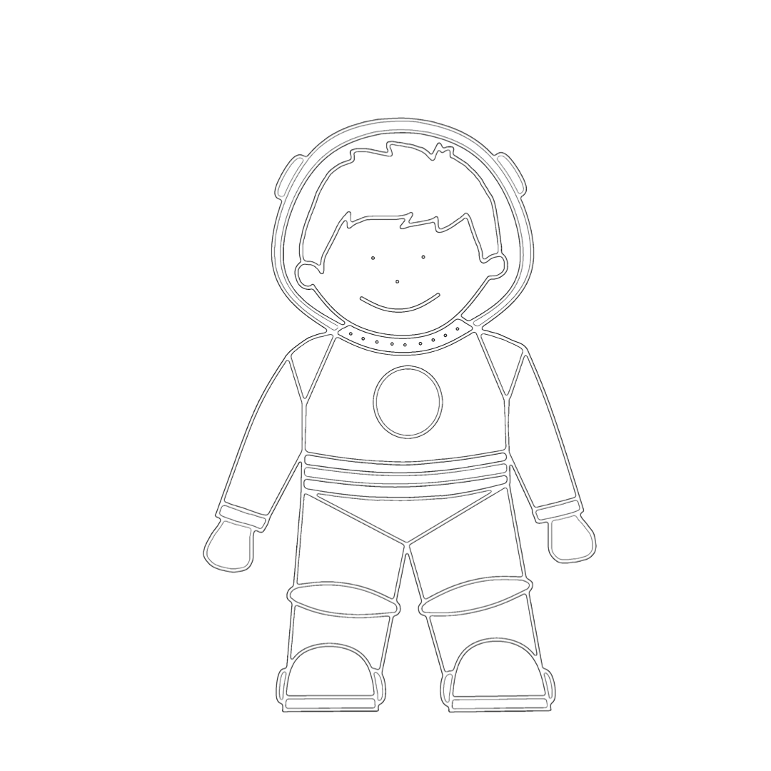 Free Astronaut Printable Colouring In Picture